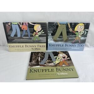 Knuffle Bunny Series Picture Books by Mo Willems Pigeon Lot Of 3 Hardcover